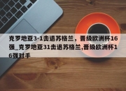 星空体育-克罗地亚3-1击退苏格兰，晋级欧洲杯16强_克罗地亚31击退苏格兰,晋级欧洲杯16强对手